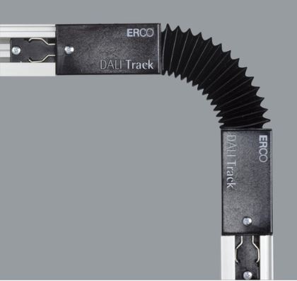 Flex-Verbinder DALI für Erco 3-Phasen-Stromschienen in schwarz
