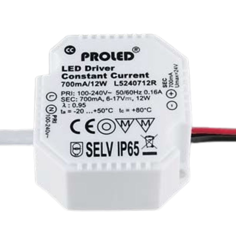 Mini LED Treiber IP65 12W 700mA V-Out 6-17V DC, V-in 100-240V AC
