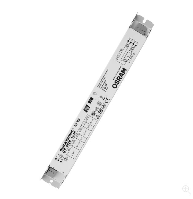 QT-FIT8 1x36W/220-240V Osram Quicktronic EVG für 1x 36W T8 Leuchtstoffröhren (Ø26mm) B-Ware, da das Vorschaltgerät (siehe Bilder) befestigungsspuren an den Löchern, 0 Std. Betriebszeit, di
