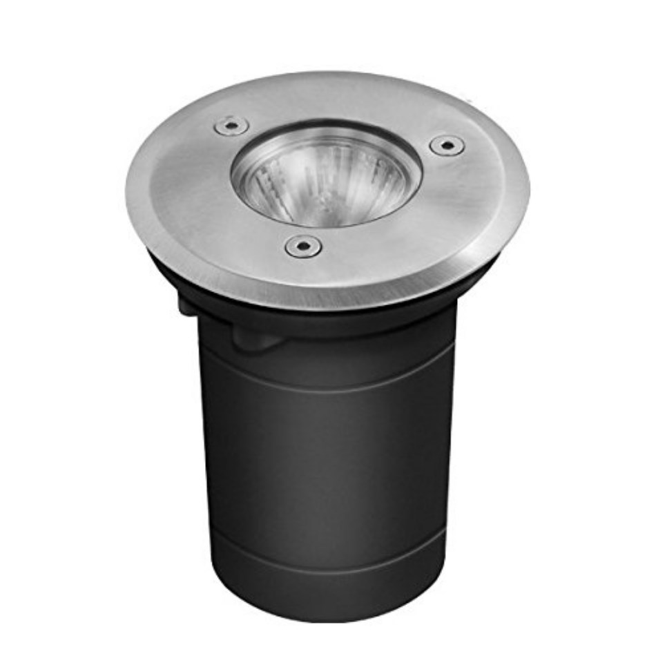 Bodeneinbaustrahler Berg DL 10 O, max. 10W 230V Gu10 MR16, Rund, V2A Edelstahl Ring