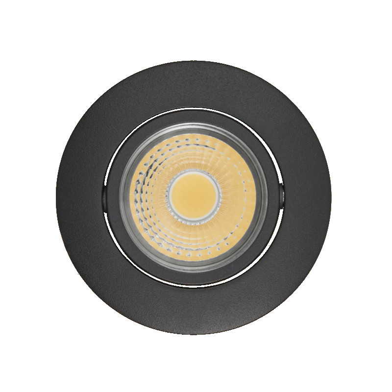 LED Einbauleuchte A 5068 T Flat schwarz-matt 8W BIO 930 38° dim C Außen Ø: 88mm Deckenausschnitt Ø: 68mm Einbautiefe: 29mm Abstrahlwinkel: 38° Lichtfarbe: 930 - 3000K Betri