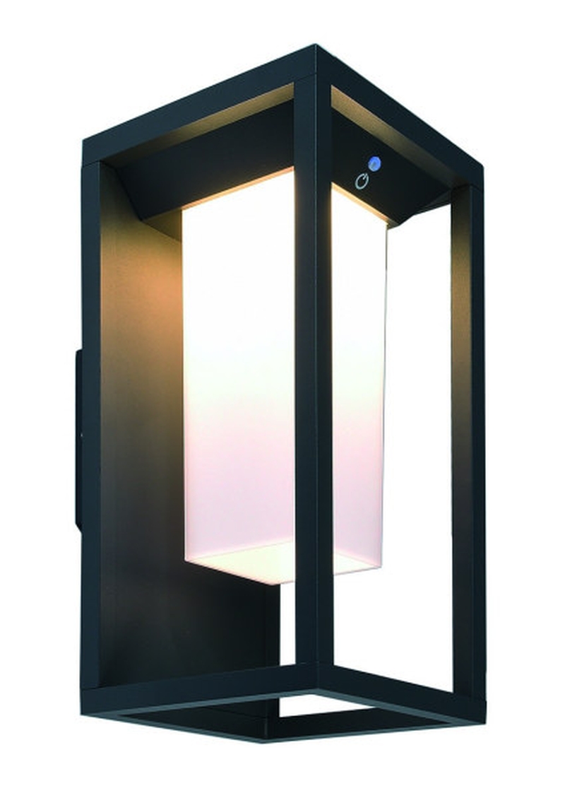 LED Akku Solar Wandleuchte Samas 2,2W 830 130lm IP54 106° schwarz LED Akku Solar Wandleuchte Samas 2,2W 830 130lm IP54 106° schwarz