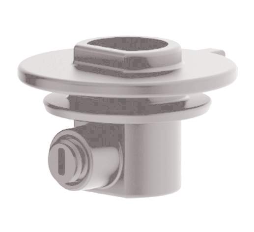 Äußere Zugentlastung mit Madenschraube für Stromschienen-Adapter 9009 in WEISS