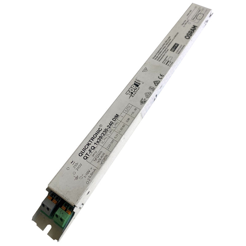 QT-FQ 1x39W DIM 1-10V Osram EVG für T5 Röhren 1x39W FQ, 1x40W TC-L und 1x40W FC T9 Leuchtstoffröhren Dimmbar 1-10V Längliche Bauform 355x30x30mm Super Sonderpreis ! Auslaufartikel 