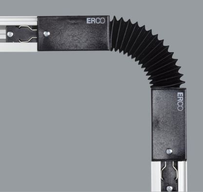 Flex-Verbinder für Erco 3-Phasen-Stromschienen in schwarz