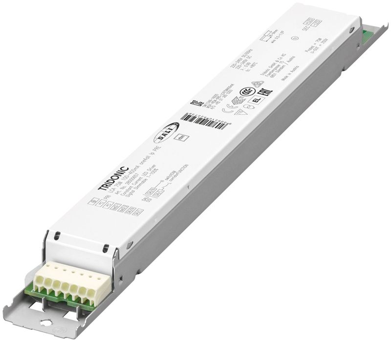 LCA 75W 900–1800mA one4all lp PRE DALI dimmbarer Konstantstromtreiber DALI LED Treiber (DALI-2 DT 6, DSI, switchDIM, corridorFUNCTION) Ausgangsstrom einstellbar zwischen 900 – 1.800mA mit