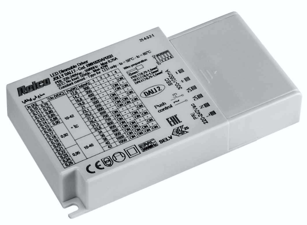 Jolly DALI 2 MAX 40W 300mA bis 1050mA 220-240V AC LED Konverter, 50/60Hz