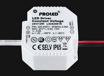 LED Trafo / Konstantspannungsnetzteil 12W 24V DC IP65 geeignet zur Montage in Standard Unterputzdose Ø68mm