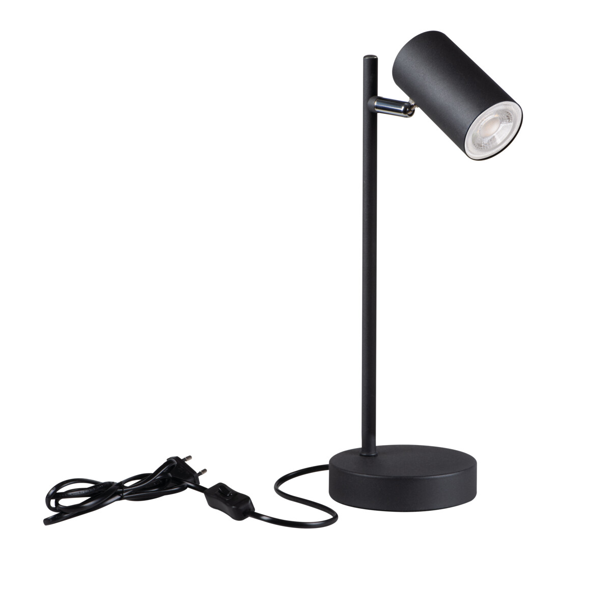 Tischleuchte EVALO TL GU10 schwarz Max. Leistung: 10W Sockel: GU10 Nennspannung 220-240V Material: Aluminium Abmessungen: 350x120mm Leitungslänge (Kabel): 1,5m Horizont