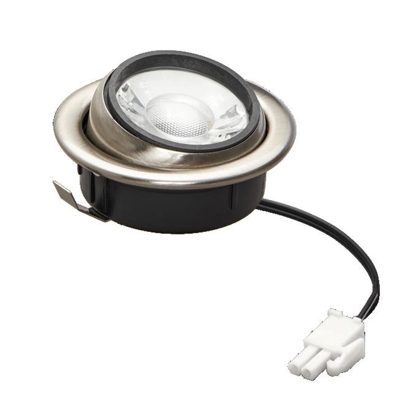 N 5022 CSP LED 4W 930 Nickel-Gebürstet LED Möbeleinbauleuchte, schwenkbar Ring: Nickel-Gebürstet warmweiss 3000K Linse mit Abstrahlwinkel 38° klares, hitzebeständigen Schutzglas  N 5022 CSP LED 4W 930 Nickel-Gebürstet LED Möbeleinbauleuchte, schwenkbar Ring: Nickel-Gebürstet warmweiss 3000K Linse mit Abstrahlwinkel 38° klares, hitzebeständigen Schutzglas