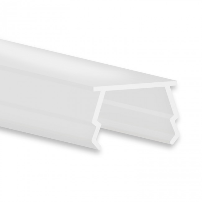 Cover C27n opal/satiniert 200cm für Profil TBP2, TBP2.1, TBP8 Polycarbonat (2,32€/m inkl. MwSt.) Opal/Satiniert (Lichtdurchlässigkeit 65%) bruchsichere und schwer brennbare LED Profilandec