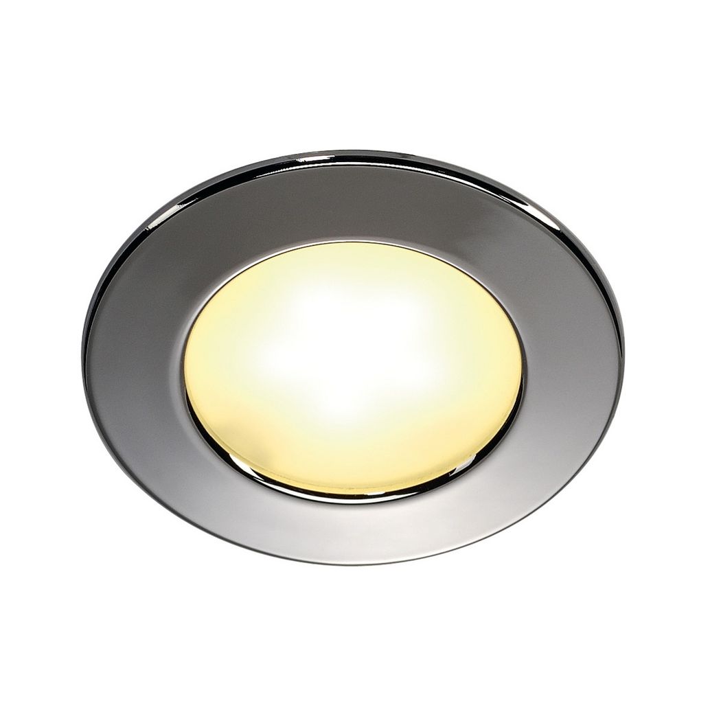 LED Einbauleuchte DL 126, LED SMD, 3000K, Gehäuse chrom, 3W, 12V DC, inkl. Blattfedern Bohrloch: 57mm Einbautiefe: 14mm Lichtstärke: 150lm Lichtfarbe: 3000K (Warmweiss) Zum Bet LED Einbauleuchte DL 126, LED SMD, 3000K, Gehäuse chrom, 3W, 12V DC, inkl. Blattfedern Bohrloch: 57mm Einbautiefe: 14mm Lichtstärke: 150lm Lichtfarbe: 3000K (Warmweiss) Zum Bet
