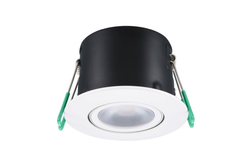 LED Einbauleuchte Obico 80 Fire 8,2W 820lm 2CCT IP65 930/940 dim weiß Entwickelt um die Brandschutznormen zu erfüllen Luftdicht, zur Begrenzung von Luftleckagen innerhalb der thermischen H