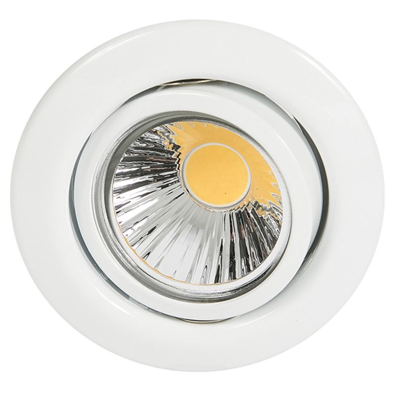 Einbauleuchte D-3830-10 RUND, weiss, schwenkbar, für Halogenlampe oder LED Lampe MR16 Ø50mm, mit patentierter Lampenhalterung (ohne Sprengring !) Passendes Zubehör für diesen Artikel:
