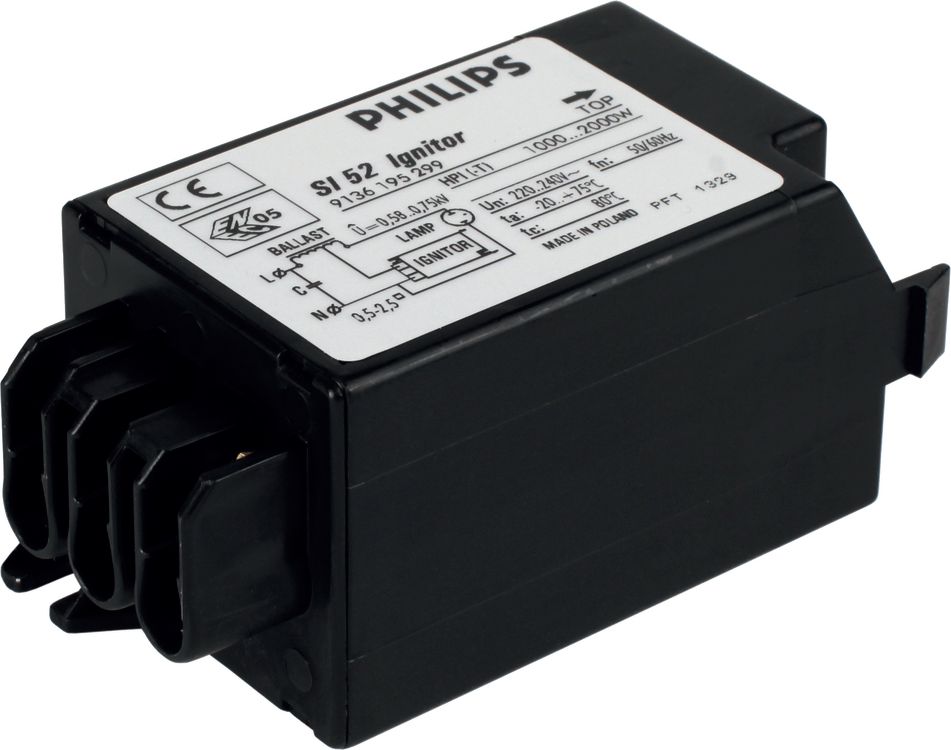 Zündgerät Philips Si 52 für HPI-T Lampen 1000W - 2000W mit 0,75kV Zündspannung.