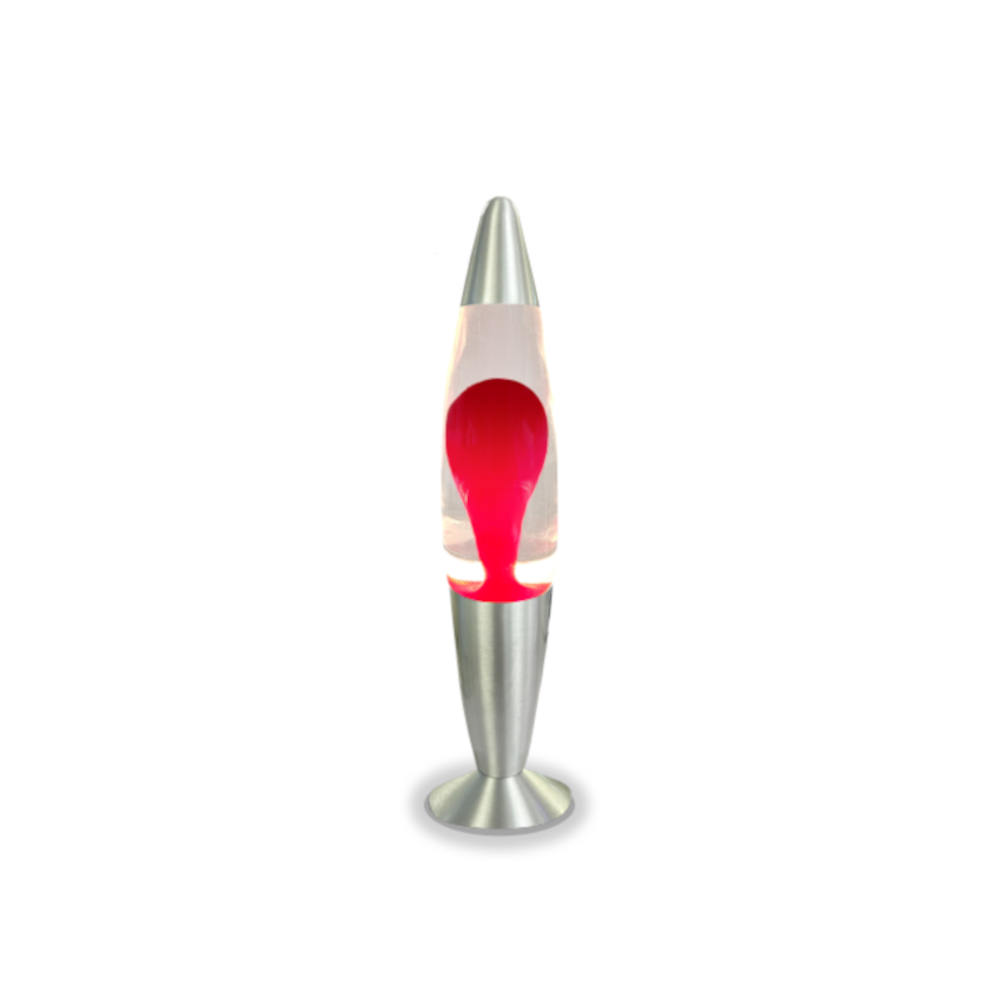 Blulaxa LED Lava-Lampe klar mit roter Lava 20W