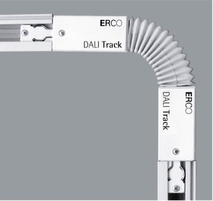 Flex-Verbinder DALI für Erco 3-Phasen-Stromschienen in weiß