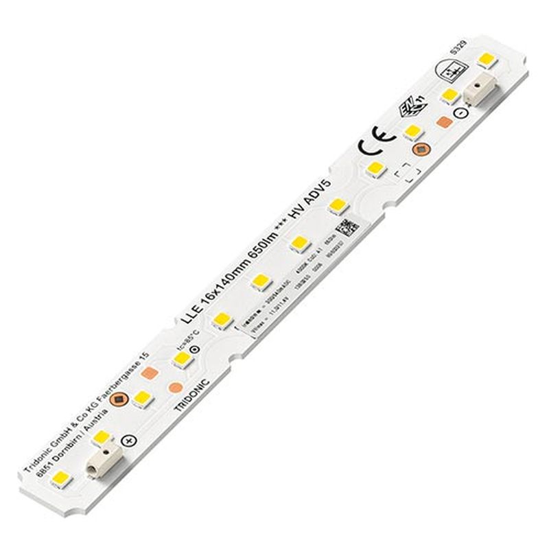  LLE 16x140mm 650lm 827 HV ADV5Farbtemperatur: warmweiss / 2700K400lm - 2,2 W bei 200mA -  11,4V 580lm - 3,3W - 225mA - 11,6V 940lm - 5,7W - 500mA - 11,9V