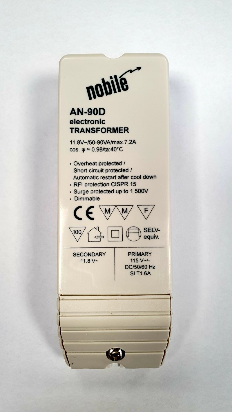 AN-90D Nobile elektronischer Trafo 50-90VA, 110V auf 12V mit UL Prüfzeichen