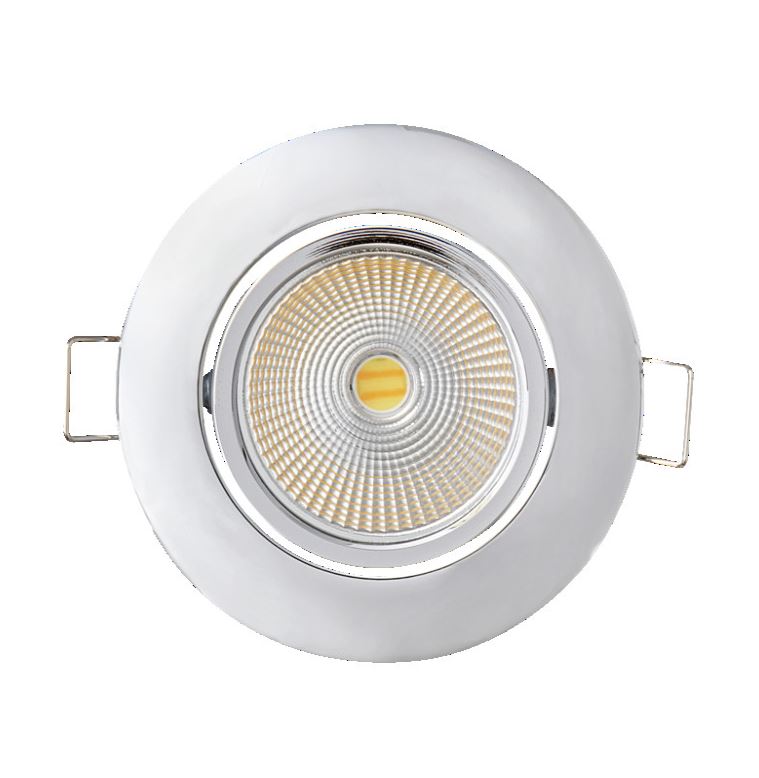LED Einbauleuchte 5068 Dim to Warm chrom 9,5W 38° 350mA  Deckenausschnitt Ø: 68mm, Einbautiefe: 55mm Konstanstrom 350mA gezielte Wahl der Farbtemperatur von halogenweiß 3000K nach extrawar