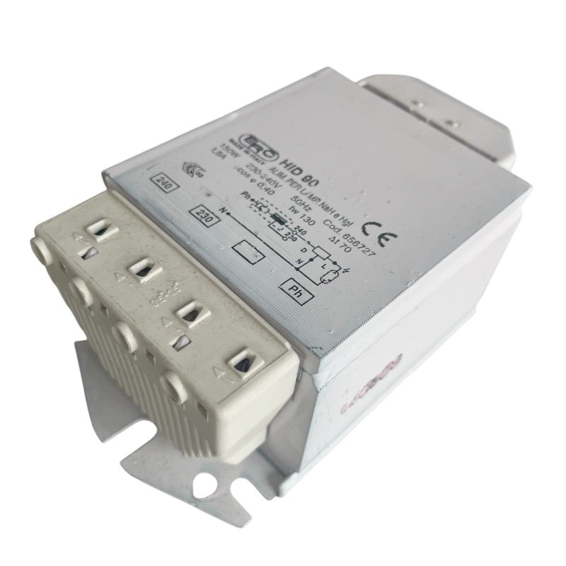 HID 90 Vorschaltgerät KVG für Metalldampf- / Natriumdampflampen (HI/HS) 150W, 230-240V 50Hz,  220/240V 50Hz Abmessung: 123x65x52mm Gewicht: 2,2kg  Auslaufartikel; Restbestand auf 1 Stü