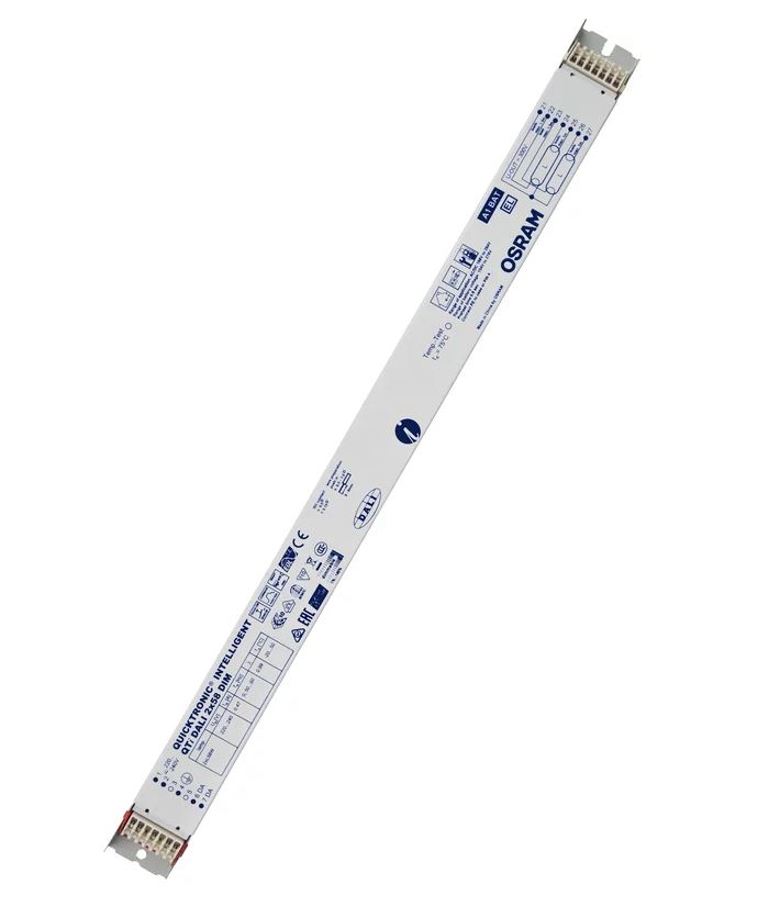 QTI DALI 2x58 DIM - EVG dimmbar DALI für zwei Leuchtstoffröhren 58W T8 G13 TouchDIM - Funktion für einfaches und kostengünstiges Dimmen eines oder mehrerer EVG´s mittels handelsüblichem Taster