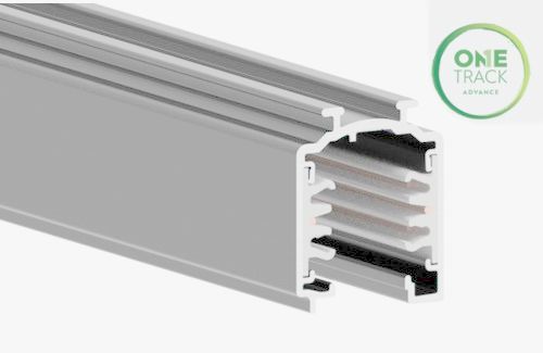 DALI Stromschiene Stucchi OneTrack Advance 100cm WEISS mit 6 Leitungen und Eurostandard Plus Nachfolger von OneTrack Serie. Technisch identisch, lediglich Bauform um 0,7mm schmäler 3 Phase
