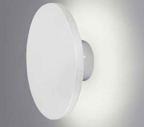 LED Aussenwandleuchte PILAR 8W 600lm warmweiss/3.000K weiss rund