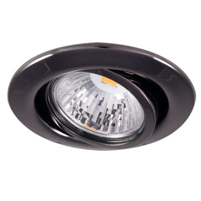 Einbauleuchte D-3830-03 RUND, schwarz-chrom, schwenkbar, für Halogenlampe oder LED Lampe MR16 Ø50mm, mit patentierter Lampenhalterung (ohne Sprengring !)Passendes Zubehör für diesen Artikel: