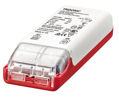 LCBU 25W 12V DC BASIC phase-cut SR  Konstantspannungs LED Trafo / Konverter / LED Treiber Mindestlast: 8W LxBxH: 145x51x29,5mm Dimmbar mittels zusätzlichem Phasen AN- oder ABschnit