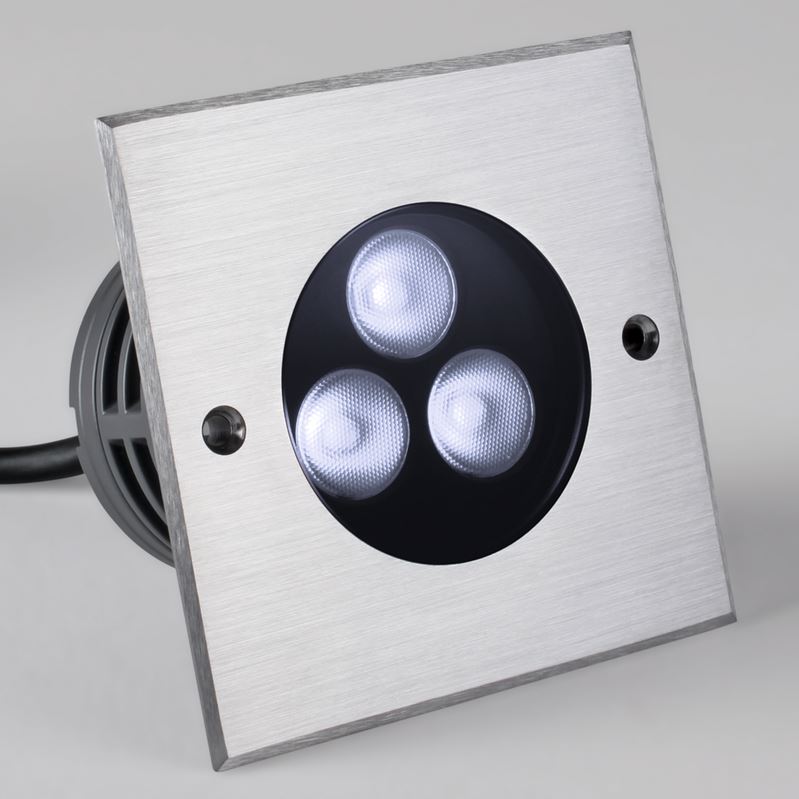 Bodeneinbauleuchte Inground 3S 15° Mono 6W 765 LED aus Edelstahl 316 mit 15° Abstrahlwinkel und IP67 für den Außeneinsatz
