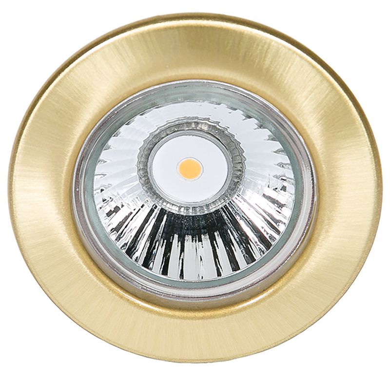 Einbauleuchte C-1830 starr, mattgold, für Kaltlichtlampe MR16 Ø50mm oder LED Lampen und Module Best.Nr.: 1750358000 Bohr Ø x Einbautiefe: 60 x 56mm  Passendes Zubehör für diesen Artikel: