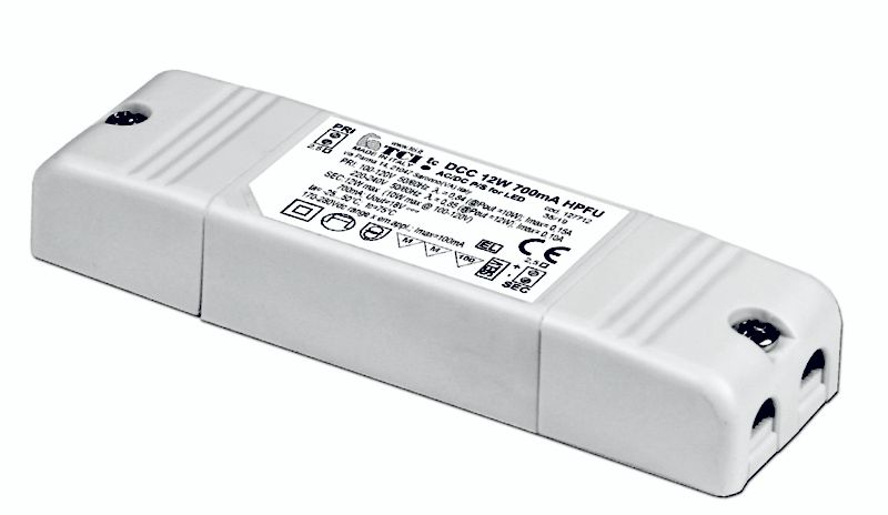 DCC 15WA/U S 350mA HPFU LED Konverter / LED Trafo Konstantstrom 350mA 90V-264V 50/60Hz AC; 176V - 280V DC15W bei 350mA und Vout 2...41,5V DC LxBxH: 115x34x19mm Kurzschlussschut