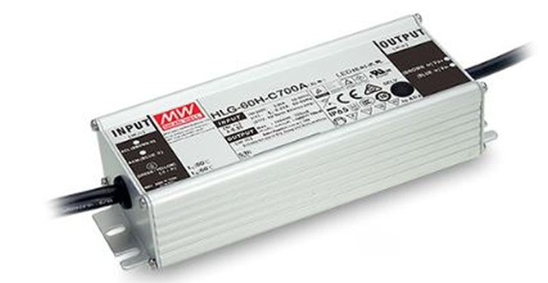 HLG 70W 350mA IP65 Konstanstrom LED Treiber Schutzart: IP65 Universaler Einsatz (90-305VAC;127-431VDC Input möglich) Kurschluss-, Übertemperatur- und Überlastschutz Ausgangsstrom (