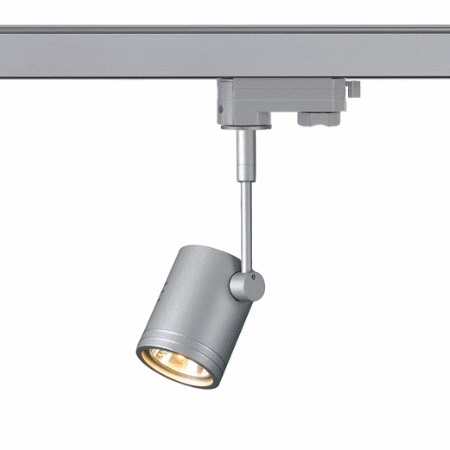 Schienenstrahler BIMA1 für GU10 230V max. 50W Halogen oder LED, mit 3 Phasen Stromschienenadapter Dreh- und schwenkbarer Leuchtenkopf Gehäuse: Silbergrau Passende Lampen finden Sie unter  Schienenstrahler BIMA1 für GU10 230V max. 50W Halogen oder LED, mit 3 Phasen Stromschienenadapter Dreh- und schwenkbarer Leuchtenkopf Gehäuse: Silbergrau Passende Lampen finden Sie unter