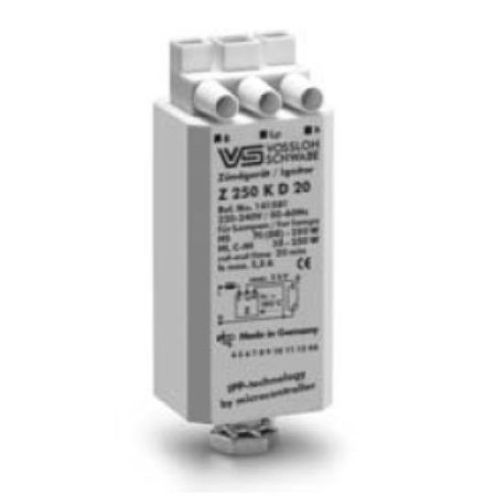 Z250K D20 Zündgerät / Ignitor - elektronisches Überlagerungszündgerät 35W - 250W mit Abschaltautomatik und Zündzeitunterbrechung 1310 sek.Mit IPP TechnologieVossloh-SchwabeNachfolger von Z