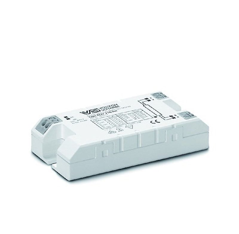 ELXs124.902 EVG Superkompakt für TC-F und TC-L 1x18W, 1x24W, T5c 1x22W und T8 1x14W und 1x15W.  Abmessung: 80x41x18mm Geeignet für Beleuchtungsanlagen mit hoher Schalthäufigkeit (>5/ Tag) 