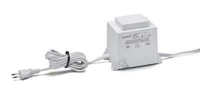 Sicherheits Blocktrafo ABN 200W 12V (11,5V AC) weiß Elektro-magnetisch, voll vergossen Sekundärspannung: 11,5V AC AC LxBxH: 130x88x88mm Schutzklasse II Dimmbar über PhasenANsch