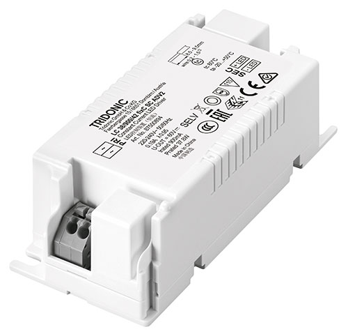 LC 38/900/42 fixC SC ADV2 Konstantstromkonverter Baureihe ADVANCE 38W DC mit 900mA und 42V DC Vorwärtsspannung Kann als Leuchteneinbau oder unabhängiger LED-Treiber mit aufschnappbarer Zug