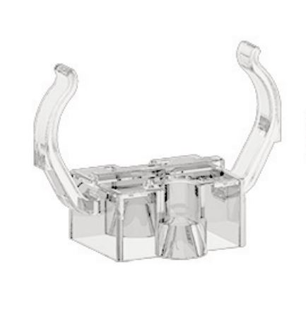 Lampenhalter / Kunststoffklammer für TC-L Lampen 2G11 wie: Dulux L; PL-L Lampen, TC-L Lampen, Polycarbonat bis 80°C, zum Anschrauben