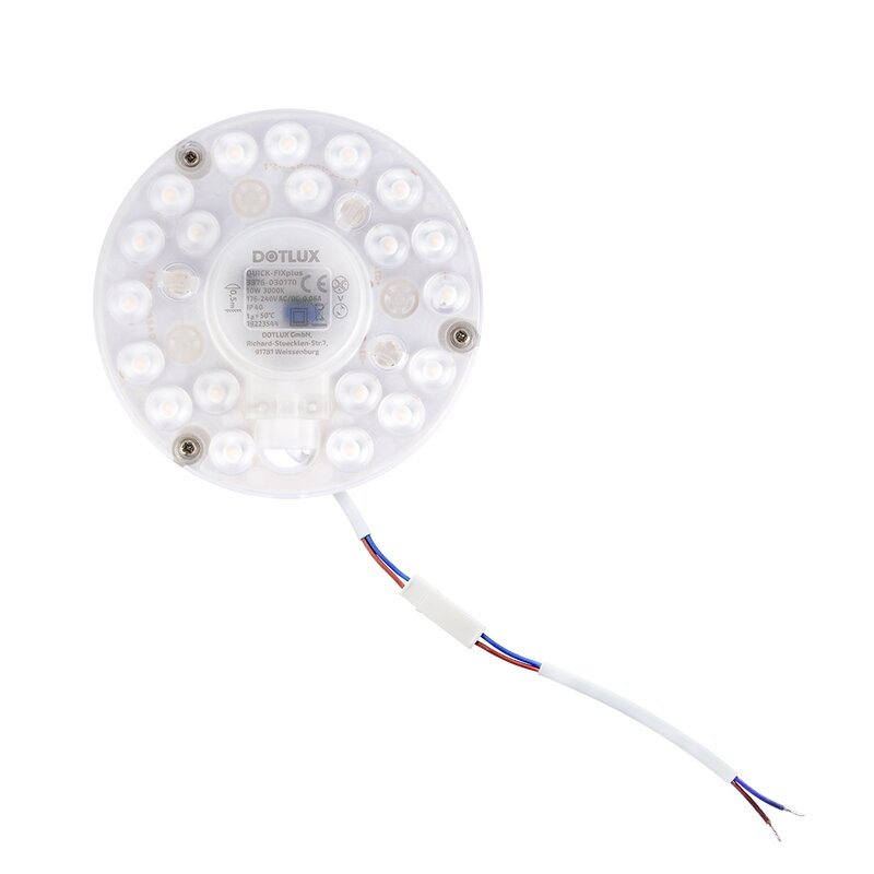 LED Austauschmodul Quick-FIXplus 8W, 1.120lm, 3000K Einfache Umrüstung auf LED 1120lm - 8W Eingangsspannung 186-240V direkt AnschlussFarbtemperatur: warmweiß / 3.000K Maße: ØxH LED Austauschmodul Quick-FIXplus 8W, 1.120lm, 3000K Einfache Umrüstung auf LED 1120lm - 8W Eingangsspannung 186-240V direkt AnschlussFarbtemperatur: warmweiß / 3.000K Maße: ØxH