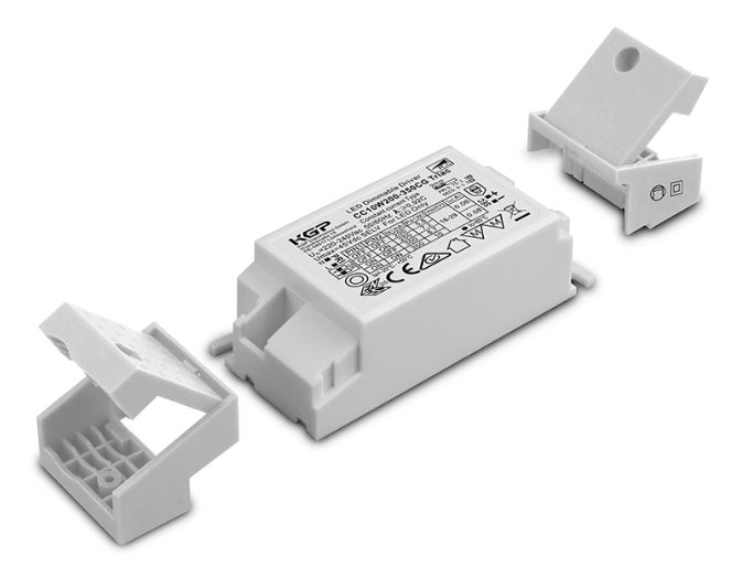 CC10W200-350CG Triac LED Treiber / LED Konverter dimmbar 10W, 200-350mA, 16-29V DC Phasendimmung Mit abnehmbarer Zugentlastung Strom in 50mA Schritten mittels Dip Schalter einstellbar