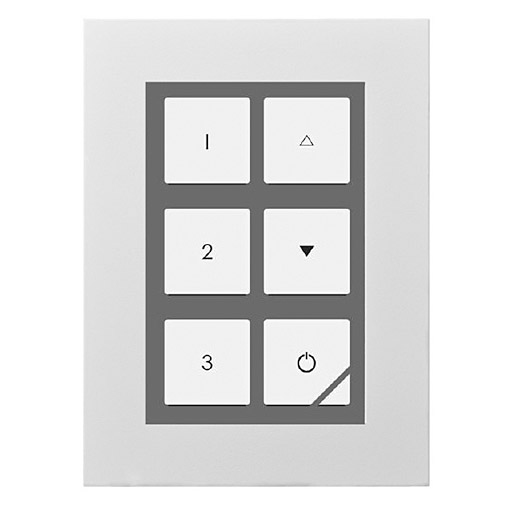 DALI Touchpanel 02 Bedien- und Steuergerät für DALI Systeme Zum Steuern mehrerer Leuchtengruppen und Aufruf voreingestellter Lichtszenen Flexibles Design: individuelles Design einsetzb
