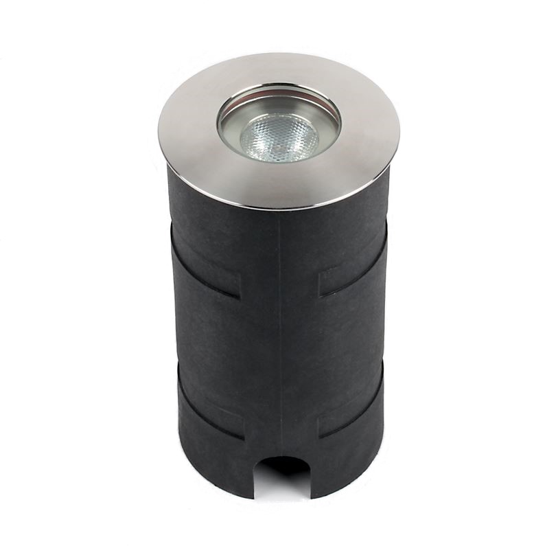 Bodeneinbauleuchte Inground Alpha R LED 1,6W 840 aus Edelstahl 316 mit 25° Abstrahlwinkel und IP67 für den Außeneinsatz