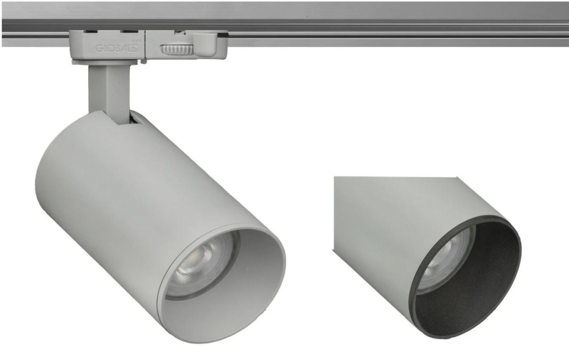LED Schienenstrahler trackCENTURY 20 GU10-G Grau max. 10W 230V