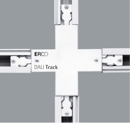 X-Verbinder DALI für Erco 3-Phasen-Stromschienen in weiß