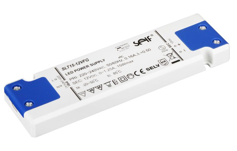 SLT15-12VFG 0-15W 12V DC ULTRA DÜNN (12mm) Unabhängiges Konstantspannungs Netzteil für LED Lampen Startzeit < 0,5S Automatischer Neustart nach Beseitigung des Fehlers Kein Laststro