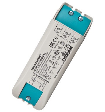 HTM150 Osram Halotronic Maus Trafo mit 150VA 12V AC Dimmbar mit Phasen AN- oder Abschnittdimmer Lampenschonender Betrieb im gesamten Teillastbereich für lange Lampenlebensdauer Abmessung: 