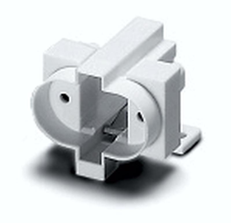 Aufbaufassung G23, Gehäuse: PBT GF, weiß, T140, Doppel-Steckklemmen: 0,5–1 mm², Durchgangslöcher für Schrauben M4, Zentrales Durchgangsloch für Schraube M3, Typ: 35006 Aufbaufassung G23, Gehäuse: PBT GF, weiß, T140, Doppel-Steckklemmen: 0,5–1 mm², Durchgangslöcher für Schrauben M4, Zentrales Durchgangsloch für Schraube M3, Typ: 35006