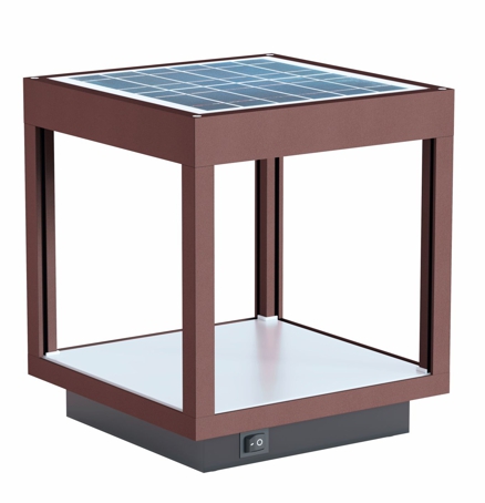 Solar Akku LED Tischleuchte VISOR Aluminium 3,5W 120° CORTEN / ROST 3000K IP65 Solar Solar Akku LED Tischleuchte VISOR Aluminium 3,5W 120° CORTEN / ROST 3000K IP65 Solar